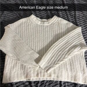 American Eagle Outfitters Textured Cream Sweater